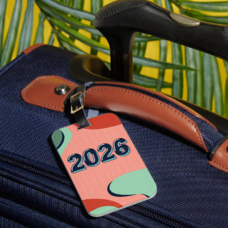 Etiqueta de bagagem Tour Mundial de Viagens Ano No