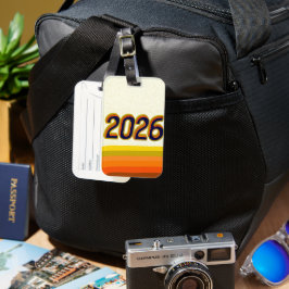 Etiqueta de bagagem Tour Mundial de Viagens Ano No