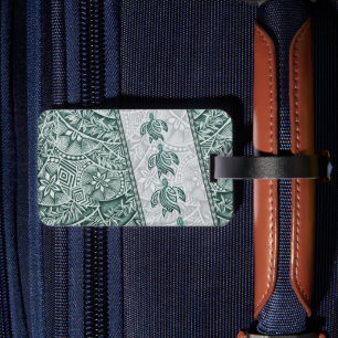 Etiqueta De Bagagem Tradicional Havaiana Tapa e Honu