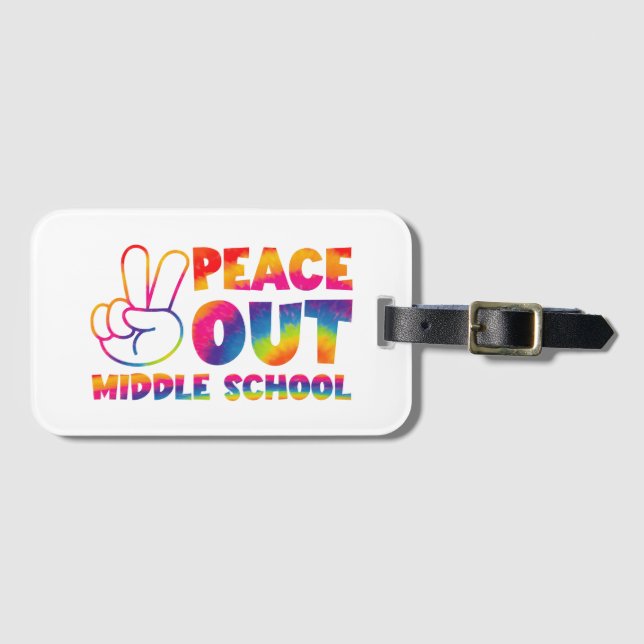 Etiqueta De Bagagem Tranquilidade Da Escola No Dia Passado (Frente Horizontal)