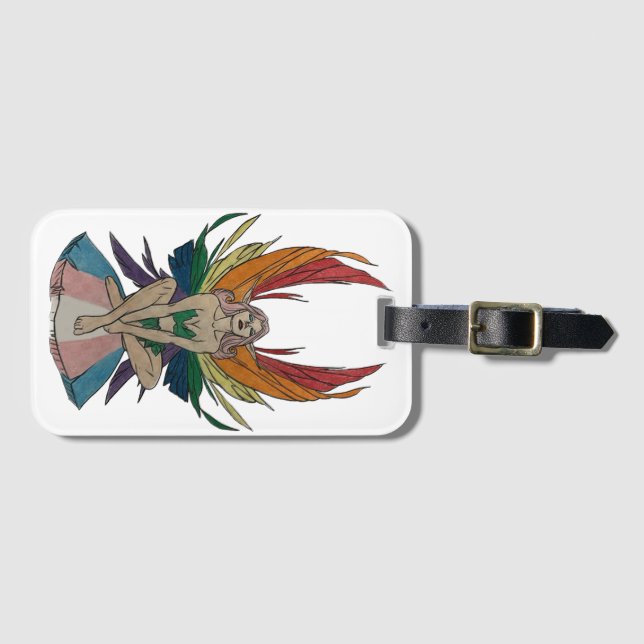 Etiqueta De Bagagem Transgender Faerie (Frente Horizontal)