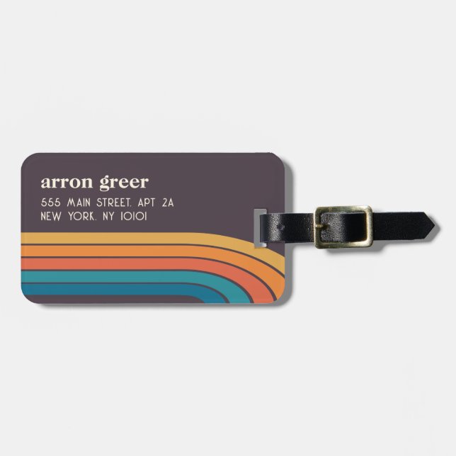 Etiqueta De Bagagem Traseiras da faixa dos 70 anos 80 (Frente Horizontal)