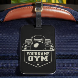 Etiqueta De Bagagem Treinador Personalizado de Malhação GYM Kettlebell