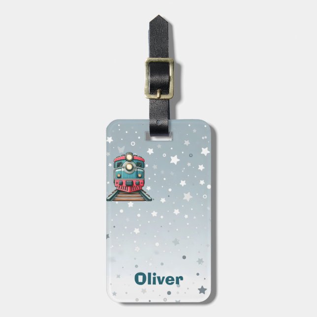 Etiqueta De Bagagem Trem Clássicos Cudos" (Frente Vertical)