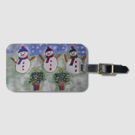 Etiqueta De Bagagem Três Neves de Natal