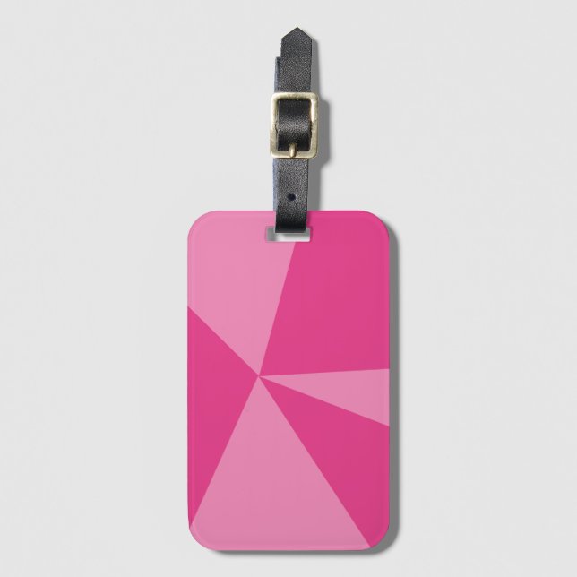 Etiqueta De Bagagem Triângulos padrão geométrico (Frente Vertical)