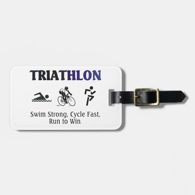 Etiqueta De Bagagem Triathlon SUPERIOR (Frente Horizontal)