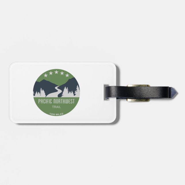 Etiqueta De Bagagem Trilha do Pacífico Noroeste (Traseira Horizontal)