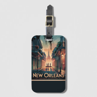 Etiqueta De Bagagem Trimestre Francês de Nova Orleans