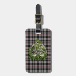 Etiqueta De Bagagem Trindade do céltico do Tartan de Thompson do clã