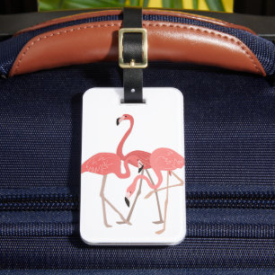 Etiqueta De Bagagem Trío de Flamingos