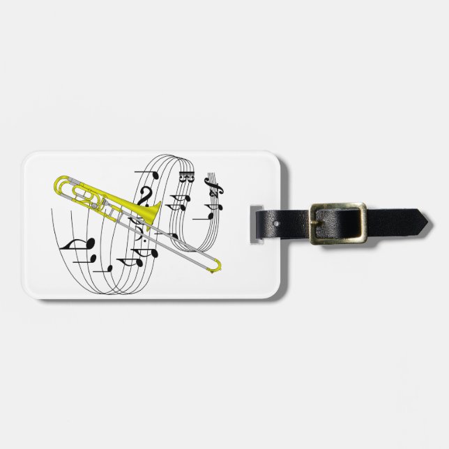 Etiqueta De Bagagem Trombone (Frente Horizontal)