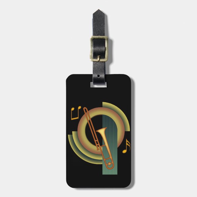 Etiqueta De Bagagem Trombone Deco1 (Frente Vertical)