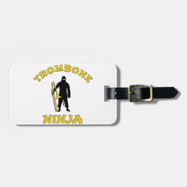 Etiqueta De Bagagem Trombone Ninja (Frente Horizontal)