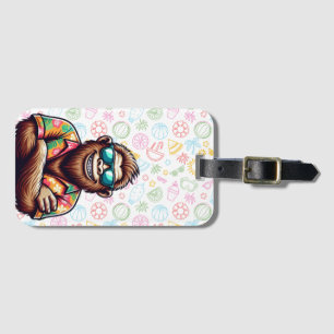 Etiqueta De Bagagem Tropical/Beach yeti/bigfoot