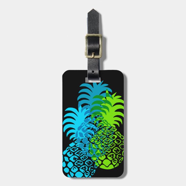 Etiqueta De Bagagem Tropical de Momona Pineapple (Frente Vertical)