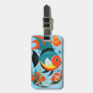 Etiqueta De Bagagem Tropical Fish Assortion Thunder_Cove
