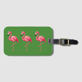 Etiqueta de Bagagem Tropical Flamingo Rosa