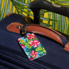 Etiqueta de Bagagem Tropical Havaiana