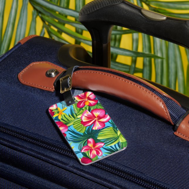 Etiqueta de Bagagem Tropical Havaiana (Frente Insitu 1)