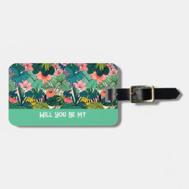 Etiqueta De Bagagem Tropical Você Será Meu