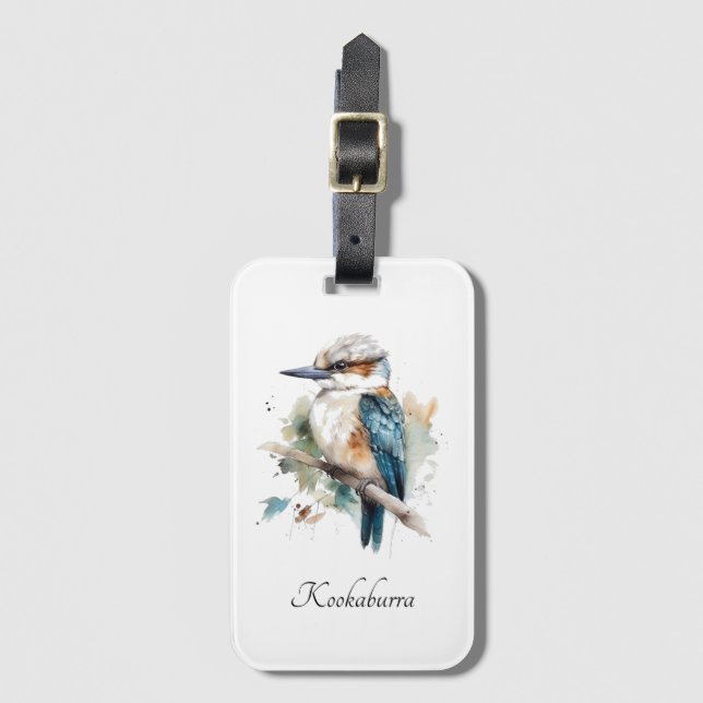 Etiqueta De Bagagem True Blue Kookaburra, personalizado (Frente Vertical)