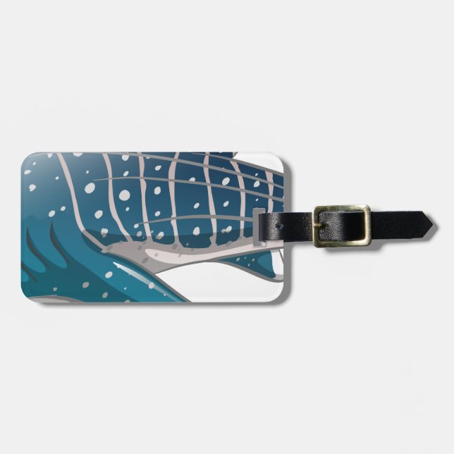 Etiqueta De Bagagem Tubarão de baleia (Frente Horizontal)