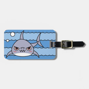Etiqueta De Bagagem Tubarão de Kawaii