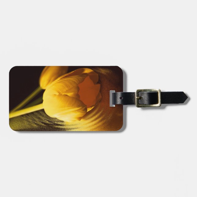 Etiqueta De Bagagem Tula Amarela Romântica (Frente Horizontal)