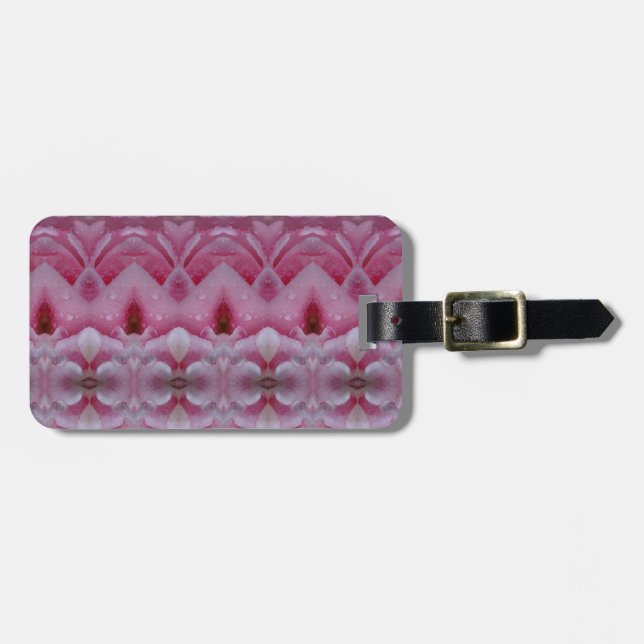 Etiqueta De Bagagem Tulipa Rosa Ikat 5 (Frente Horizontal)