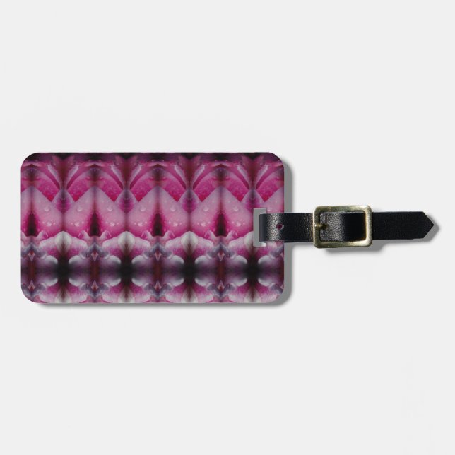 Etiqueta De Bagagem Tulipa Rosa Ikat 5 Recoleta (Frente Horizontal)