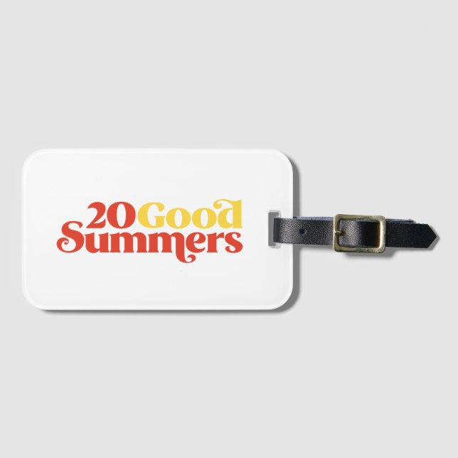 Etiqueta De Bagagem Twenty Good Summers (Frente Horizontal)