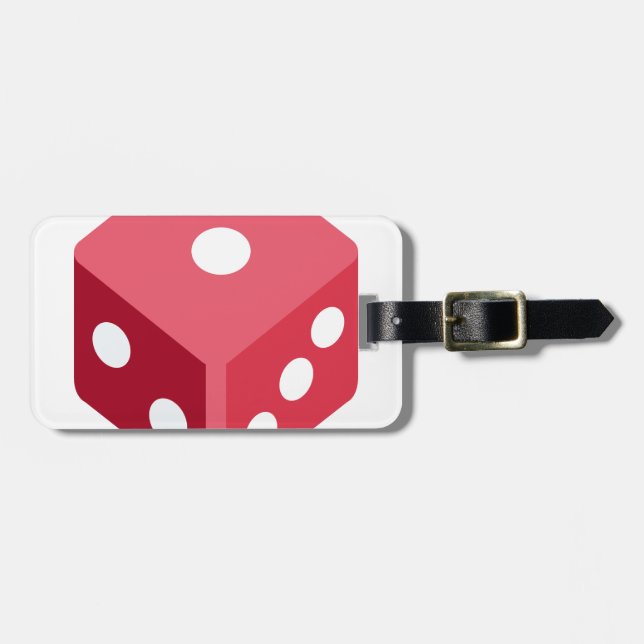 Etiqueta De Bagagem Twitter emoji - Red dice (Frente Horizontal)