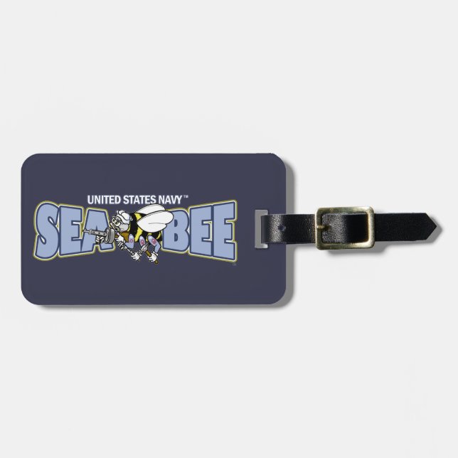 Etiqueta De Bagagem U.S. Seabee do marinho (Frente Horizontal)