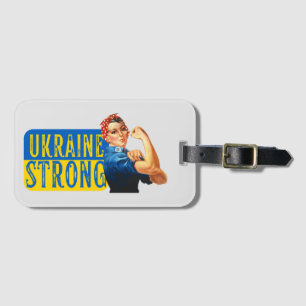Etiqueta De Bagagem Ucrânia Forte Rosie the Riveter