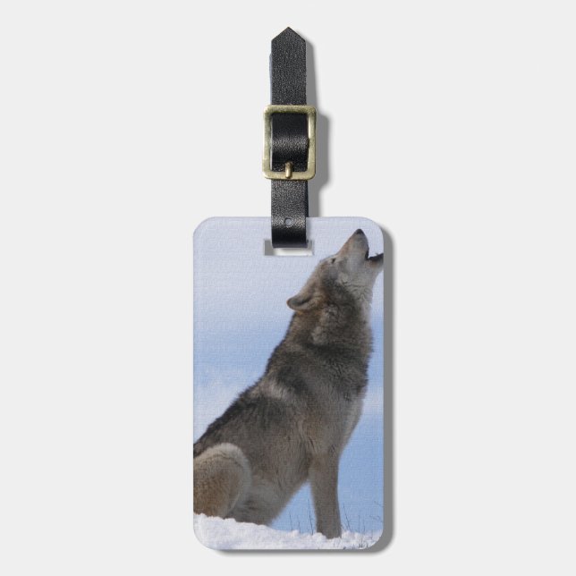 Etiqueta De Bagagem Uivo do lobo (Frente Vertical)