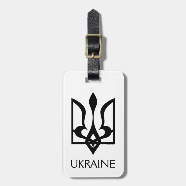 Etiqueta De Bagagem UKRAINE Tryzub (Frente Vertical)