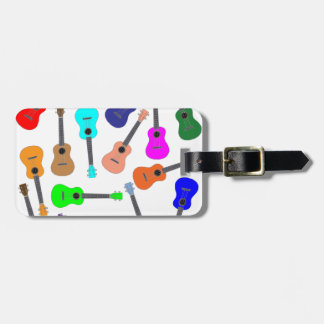Etiqueta De Bagagem Ukulele do arco-íris