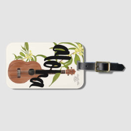 Etiqueta De Bagagem Ukulele Koa Tag Aloha