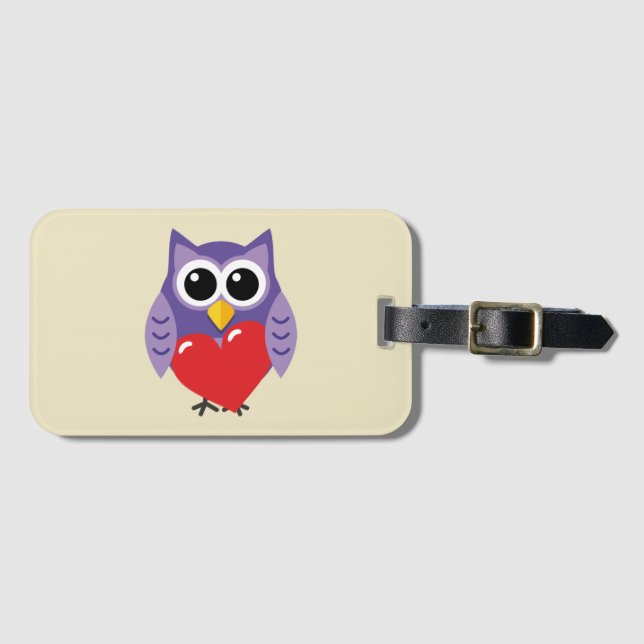 Etiqueta De Bagagem Um Amor Coruja (Frente Horizontal)