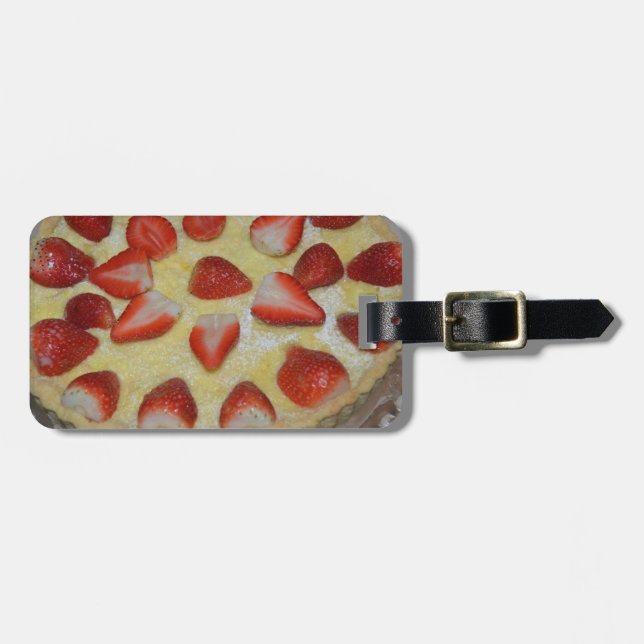 Etiqueta De Bagagem Um bolo de morango (Frente Horizontal)