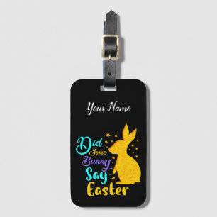 Etiqueta De Bagagem Um Coelhinho Disse Páscoa