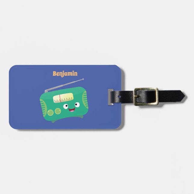 Etiqueta De Bagagem Um desenho animado e divertido (Frente Horizontal)