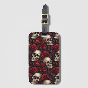 Etiqueta De Bagagem Um design da série A Skull and Roses 10