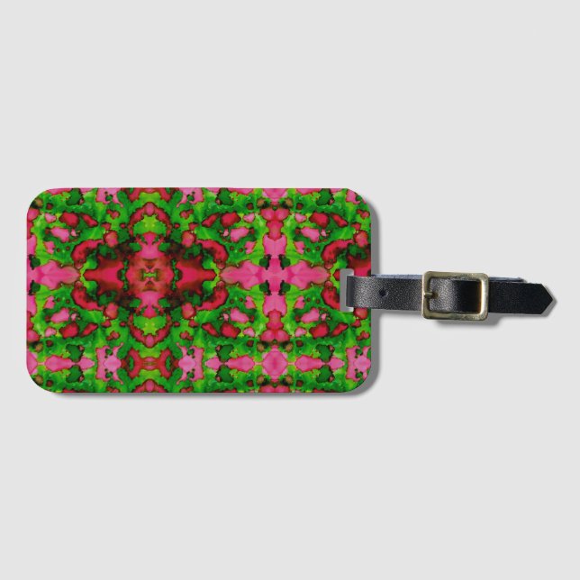Etiqueta De Bagagem Um estudo em rosa e verde (Frente Horizontal)