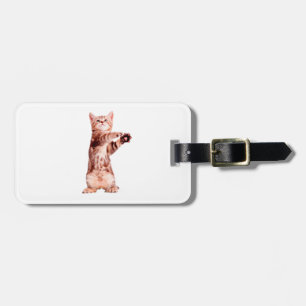 Etiqueta De Bagagem Um gatinho brincalhão.