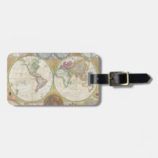 Etiqueta De Bagagem Um mapa geral do mundo por Samuel Dunn 1794