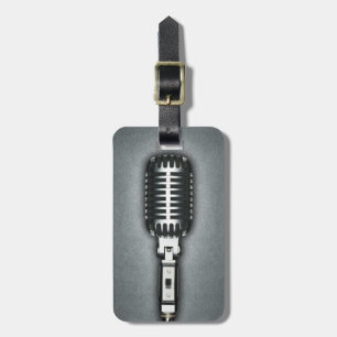 Etiqueta De Bagagem Um microfone clássico
