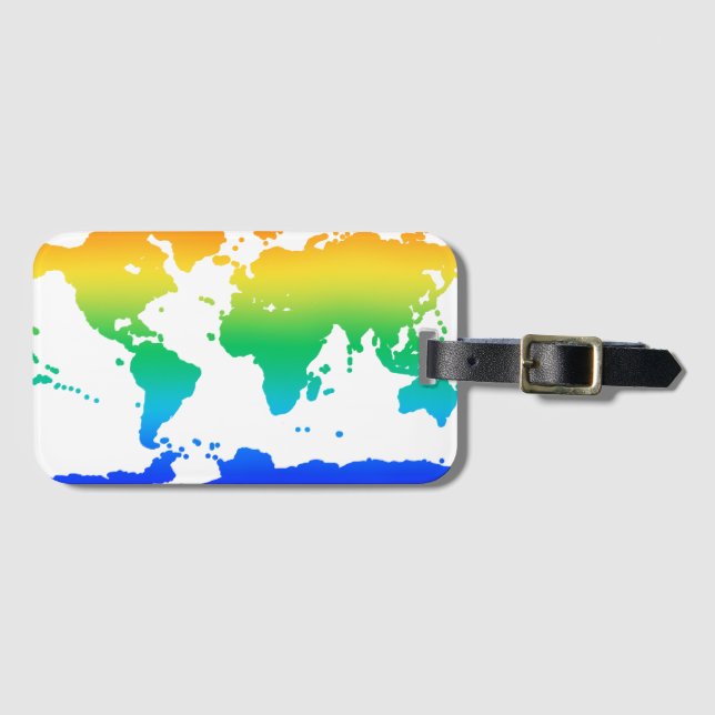 Etiqueta De Bagagem Um mundo de aventura (Frente Horizontal)