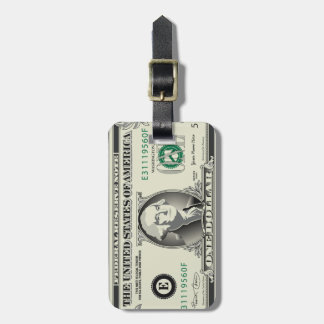 Etiqueta De Bagagem Um Tag da bagagem da nota de dólar dos E.U. $